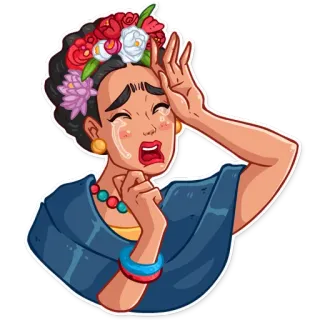 😭 a094ac99 여자, 꽃, 울음, 화남, 슬픔, 눈물, 감정적 telegram sticker