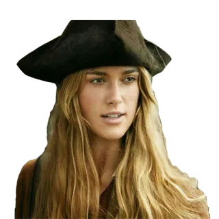😀 d875f124 Elizabeth Swann Pirates of the Caribbean elizabeth, keira knightley, pirata, film whatsapp sticker