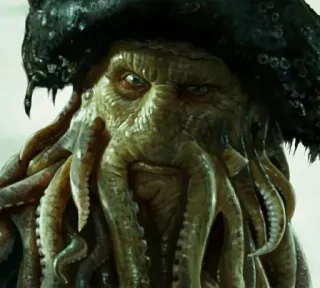 😡 dbe67563 Davy Jones Pirates of the Caribbean pirate, tentacles, sea, monster, captain telegram sticker