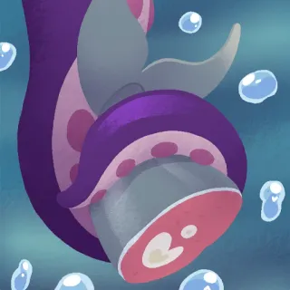 🐋 13cc22ad cartoon, underwater, octopus, tentacle, sea creature telegram sticker