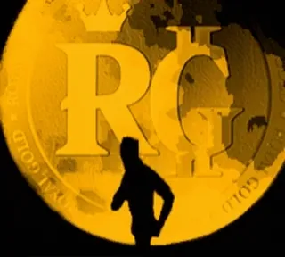 💰 8afa7e6a ROYAL GOLD gold, royal, coin, running, silhouette telegram sticker