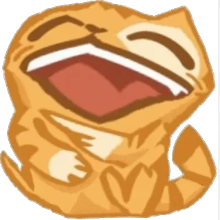 🤣 859dcb11 kucing, lucu, tertawa, meme, oranye, stiker whatsapp sticker