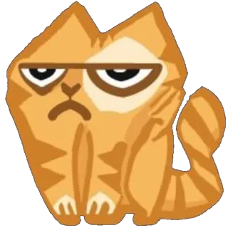 😒 e995de90 kucing, binatang, pemarah, kartun, lucu, hewan peliharaan whatsapp sticker