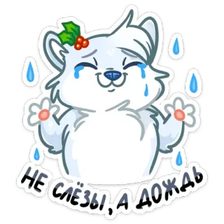 😥 54e21e82 НЕ СЛЁЗЫ, А ДОЖДЬ płacz, miś, smutny, kreskówka, deszcz, emocjonalny, łzy whatsapp sticker