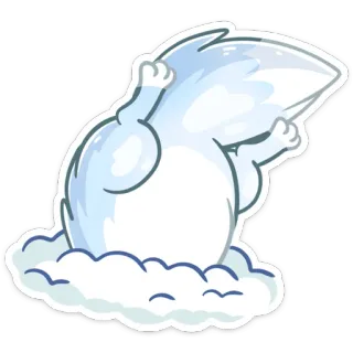 😶 c06f466e chmura, poduszka, biały, śpiący, kreskówka, słodki, sen, śpiący whatsapp sticker