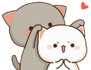 🤭 71d8e7c9 кот, милый, любовь, животные, каваи telegram sticker
