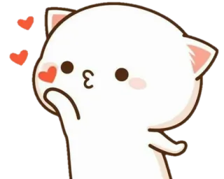 😘 835392f2 милый, кот, сердечки, поцелуй, персиковый кот telegram sticker