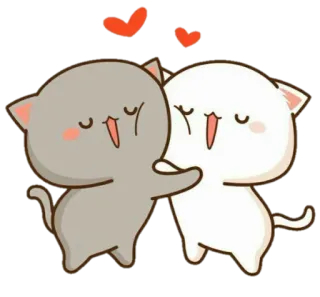 💓 ee596b4d кошки, любовь, сердечки, милые, каваи, животные telegram sticker