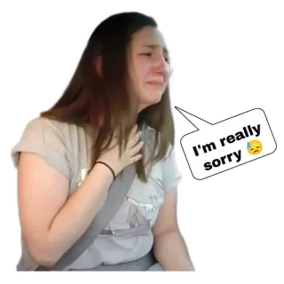 👏 4076f652 I'm really sorry triste, excuses, désolé, pleurer, émotionnel telegram sticker