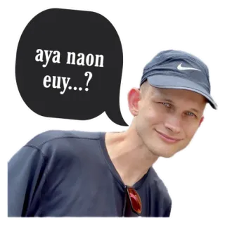 🧐 6033d852 aya naon euy...? mème, drôle, expression, curieux, question telegram sticker