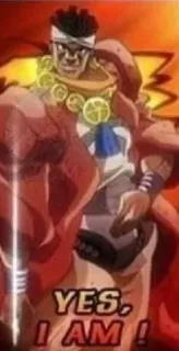 🍒 cd96de81 YES, I AM ! personage, anime, jojo telegram sticker