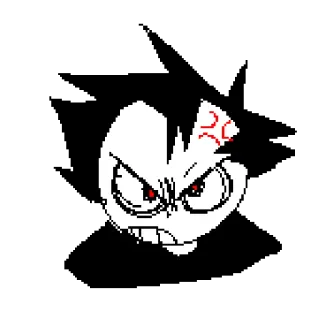 😡 e38766c2 โกรธ, การ์ตูน, หน้า, สีหน้า, บูดบึ้ง telegram sticker