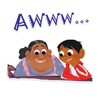 😍 0befc7e8 AWWW... mignon, adorable, Coco, Disney, dessin animé, grand-mère telegram sticker