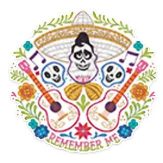 🤵 9f10f699 Coco REMEMBER ME Coco, Disney, Pixar, Musique, Squelette, Guitare, Souviens-toi telegram sticker