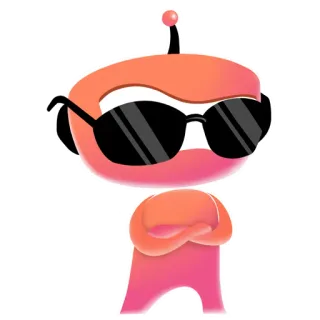 😎 f6817fe8 Snoo reddit, snoo, alien, mascotte, lunettes, cool telegram sticker