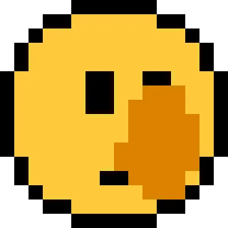 🤦 194ae4f0 Pixel, Emoji, Traurig, Ausdruck, Gelb, Gesicht telegram sticker
