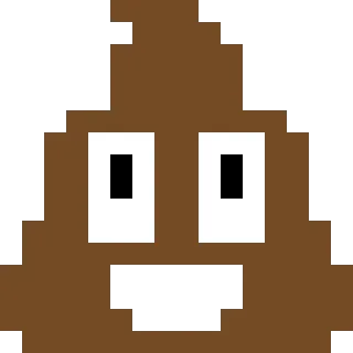 💩 6b228ae0 emoji, kackhaufen, braun, haufen, lächelnd telegram sticker