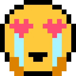 😍 9a6fea71 Emoji, Pixelkunst, Weinend, Gesicht, Tränen, Traurig telegram sticker