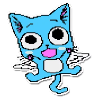 🙀 3767b417 Happy Fairy Tail Anime, Fairy Tail, Happy, Cartoon, Katze telegram sticker