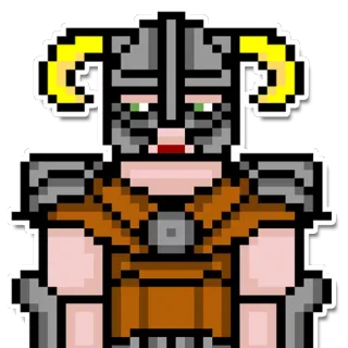 ⚔️ 80174e72 Pixel Art, Helm, Videospiel, Charakter telegram sticker