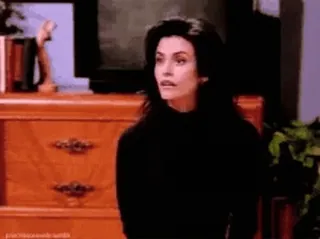 👍 6e567200 Monica Geller Friends TV serie, Komedie, Televisie, Vriend, Monica Geller, Courteney Cox telegram sticker