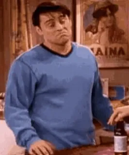 💁‍♂️ 9609a535 Joey Tribbiani Friends joey, friends, tv serie, grappig, komedie, meme, stemming telegram sticker