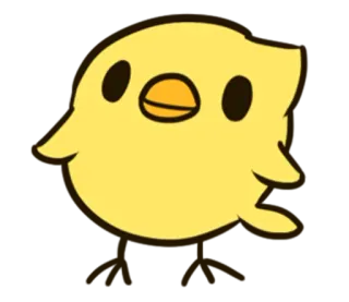 😐 d5ef8007 ayam, imut, kuning, kartun, hewan, burung telegram sticker