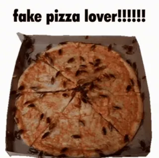 🍕 d3a1071c fake pizza lover!!!!!! Pizza, Cafards, Nourriture, Blague, Dégueu telegram sticker