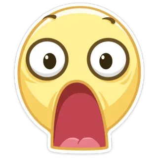 😳 013cf8c8 이모지, 충격, 놀람, 얼굴, 노란색 telegram sticker