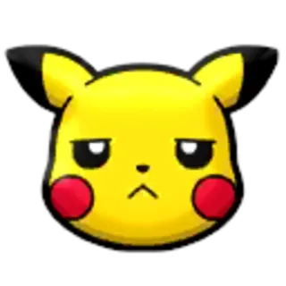 😒 a18f6c7a Pikachu pokemon, pikachu, kartun, kuning, wajah telegram sticker