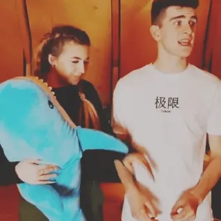 🤝 8e14f2a8 极限 人々, 友達, 中国語, Tシャツ, イルカ telegram sticker