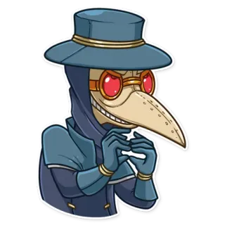 😈 2951c233 Чумной доктор, Медицина, Болезнь, Маска, Исторический telegram sticker