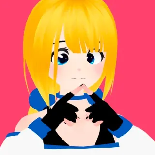 ☺️ 047f2883 อนิเมะผู้หญิง, การ์ตูน, ตัวละคร, ผมบลอนด์, ตาสีฟ้า, ศิลปะดิจิทัล telegram sticker