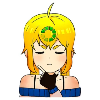 🤔 09977068 อนิเมะ, การ์ตูน, ตัวละคร, ภาพประกอบ, ผู้หญิง telegram sticker