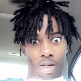 🦋 30c38770 meme, terkejut, Playboi Carti, rapper, wajah whatsapp sticker