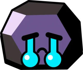 🪨 099f73f8 cristal, pleurer, larmes, triste, emoji telegram sticker