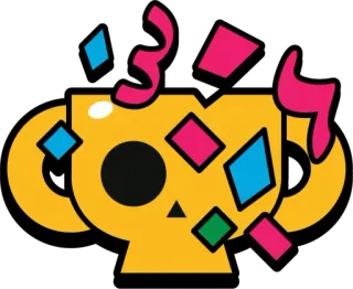 🎉 7c98cf43 trophée, coupe, confettis, fête, récompense telegram sticker