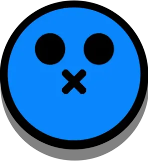 🤐 a53adce9 bleu, cercle, visage, expression, silence, muet telegram sticker