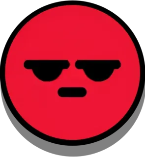 😡 ce761e3b rouge, emoji, lunettes de soleil, cool, visage telegram sticker