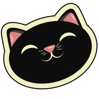 ☺️ 78b621bc 猫, 小猫, 黑猫, 可爱, 卡哇伊, 动物, 宠物 telegram sticker