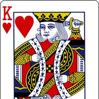 ๐ฅ 0c69714c playing card, king, card game, heart telegram sticker