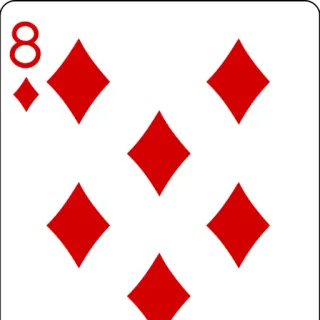 ๐ฆ 0cc18b9b playing cards, diamonds, 8, gambling, game telegram sticker