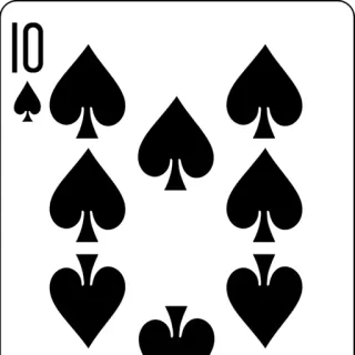 ๐ก 0dcf15e8 10 card, spades, playing cards, ten telegram sticker