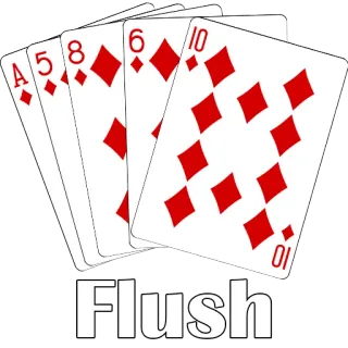 6๏ธโฃ 3d225325 Flush card game, flush, diamonds, playing cards, poker telegram sticker