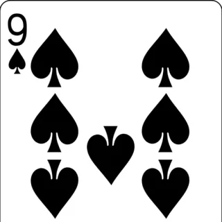 ๐ 508ee35e 9 card, spades, playing, suit, nine telegram sticker