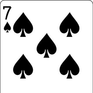 ๐จ 5ee69243 7 card, spades, playing card, game, casino telegram sticker