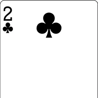 ๐ 5fabac6c card, clubs, playing card, 2 of clubs telegram sticker