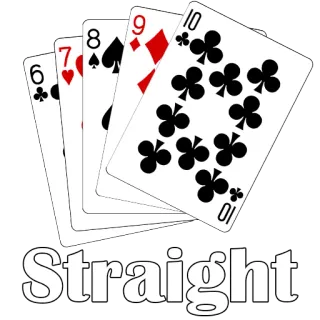 5๏ธโฃ 74b91a59 Straight playing cards, straight, hand, poker, card game telegram sticker