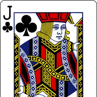 ๐ 978bf11e playing card, jack, club, card game, royal telegram sticker