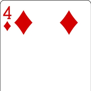 ๐ด 9c3ff52c card, diamond, four, playing card telegram sticker